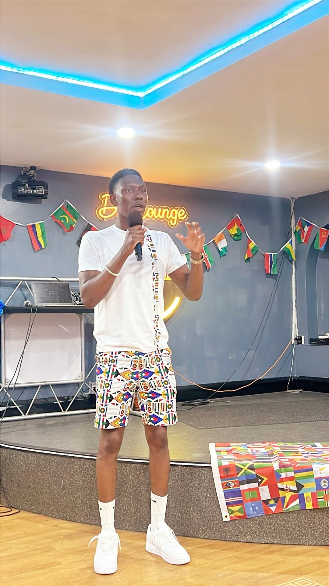Delasi speaking at Africa Day